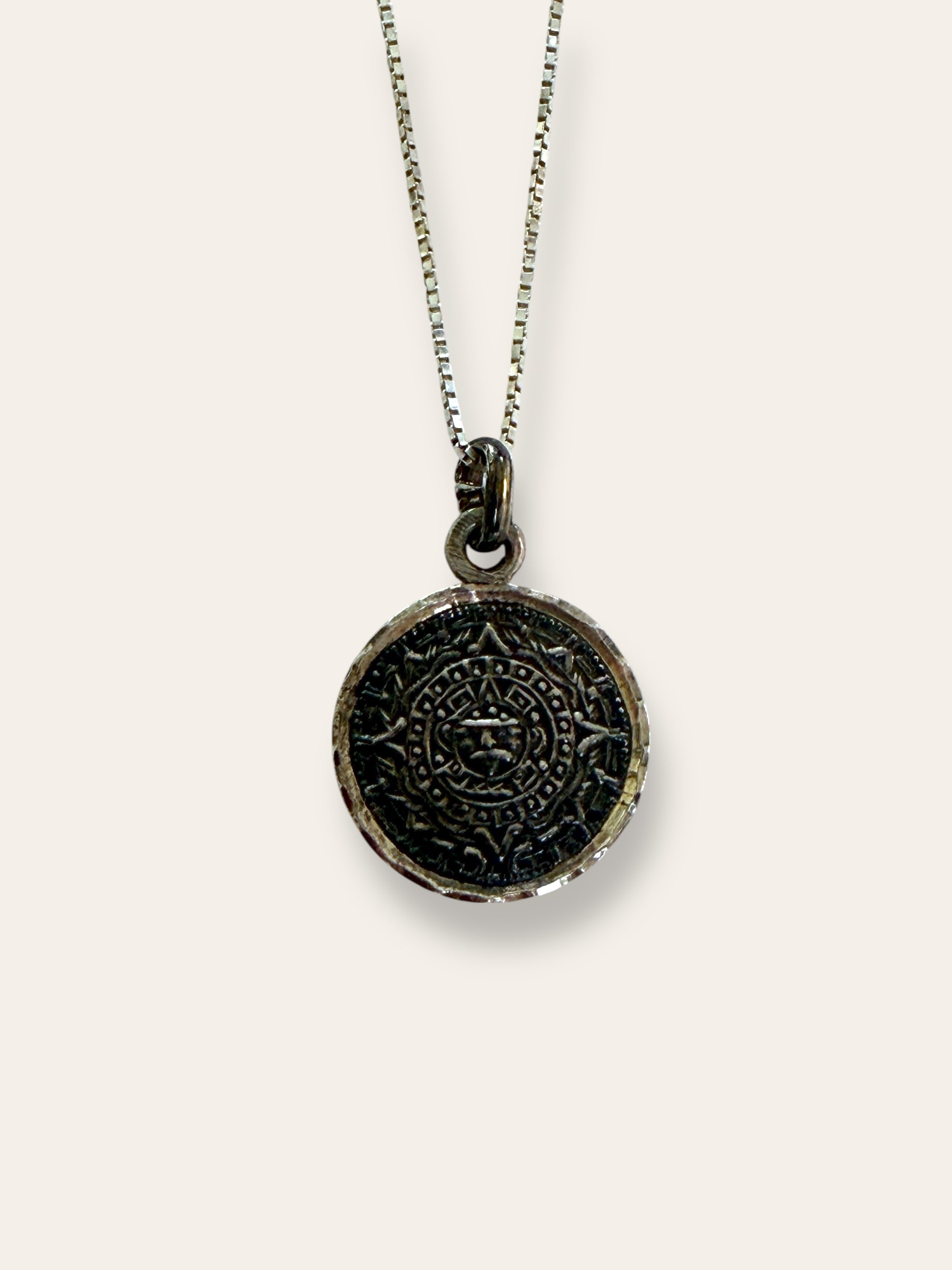 Vintage Aztec Sterling Silver Necklace