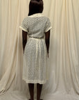 Vintage 1940’s Cotton Eyelet Sun Dress | Open Front  | Romantic Heirloom Cover