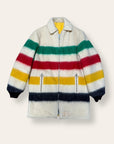 Vintage 1960’s Hudson Bay Wool Blanket Reversible Jacket