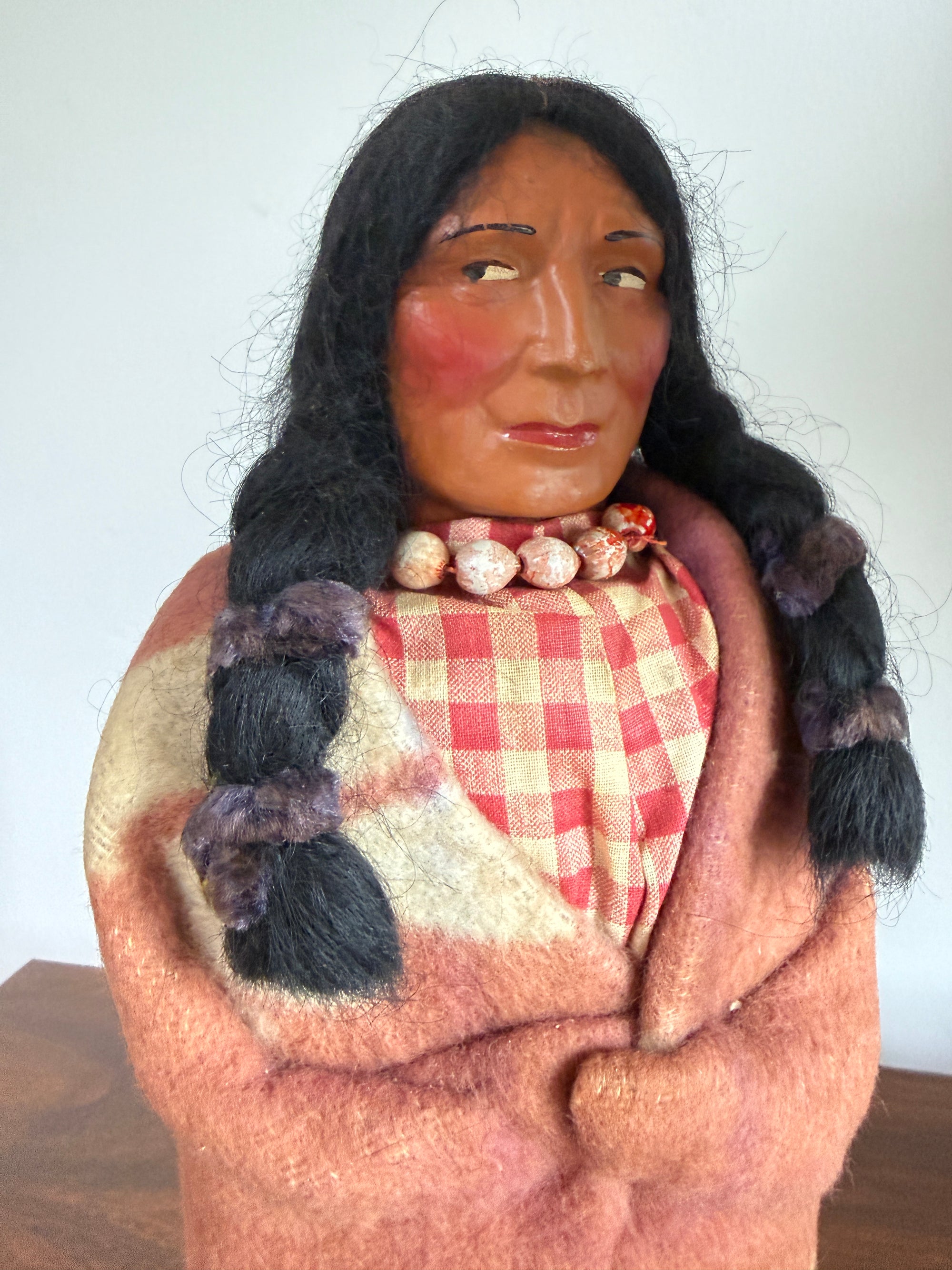 Vintage 1940s Skookum Native American Doll | Handcrafted Black Hills Souvenir Figure