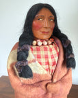 Vintage 1940s Skookum Native American Doll | Handcrafted Black Hills Souvenir Figure