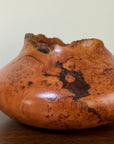 Vintage Signed Handcrafted Fir Burl Wood Bowl | Live Edge Natural Art Turned Vessel