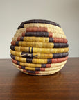 Vintage 1960s Hopi Coiled Pictorial Bowl Handmade Basket | Hopi Native American Basket