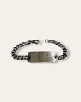 Vintage Sterling Silver WWII Identification Bracelet | Chunky Curb Link | 7” Chain Stamped