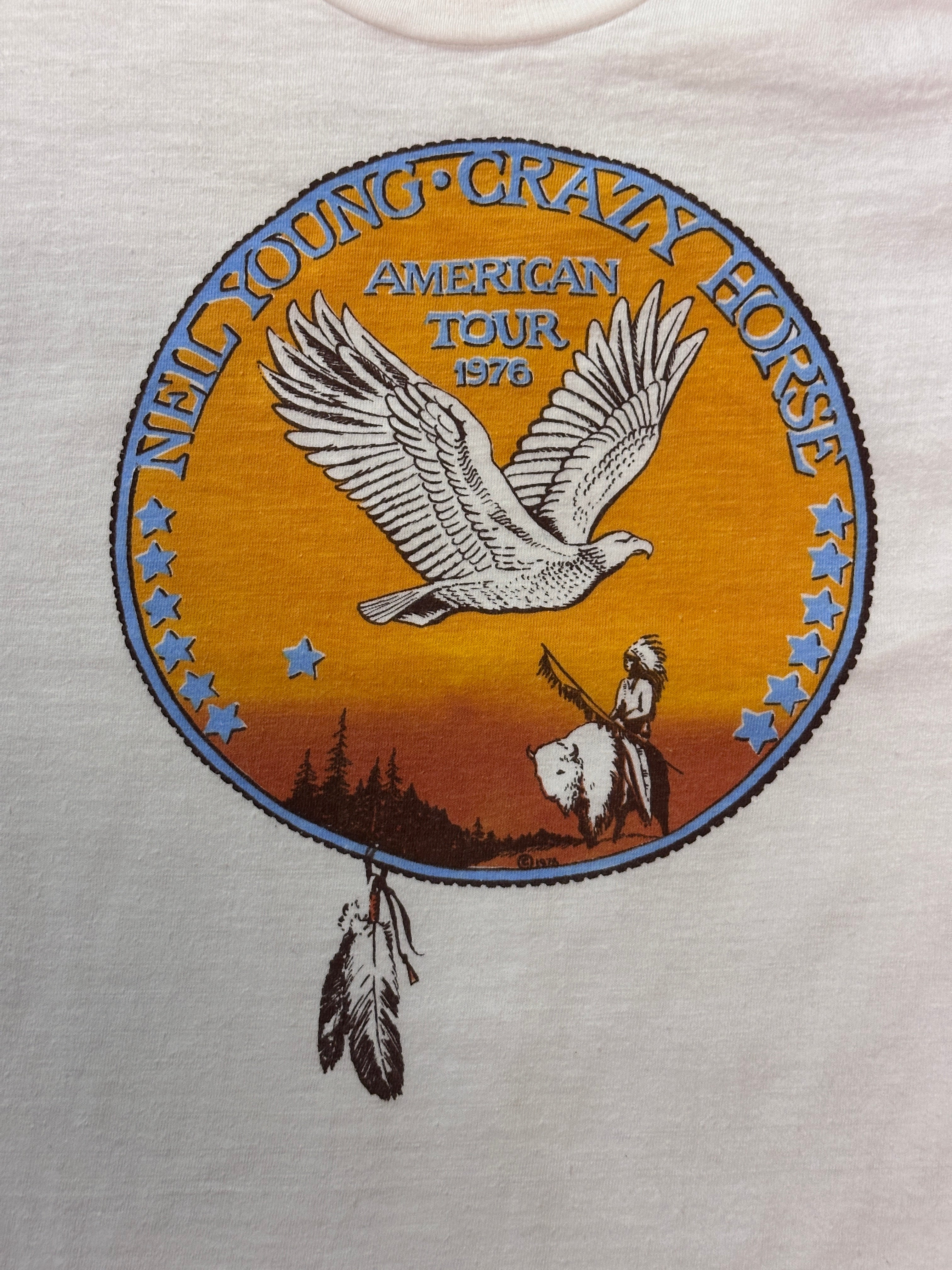 Vintage 1970's Neil Young Crazy Horse American Tour T-shirt