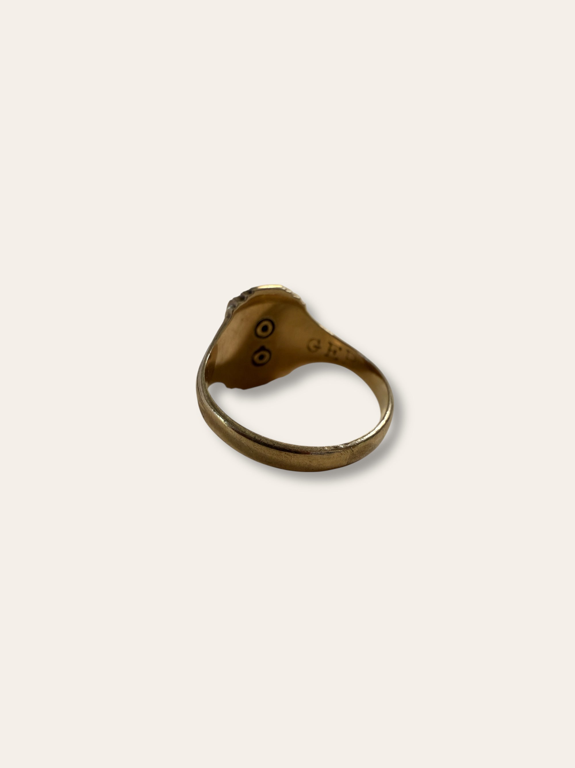 Vintage 1948 Josten 10k Gold Art Deco Class Ring Size 6.5