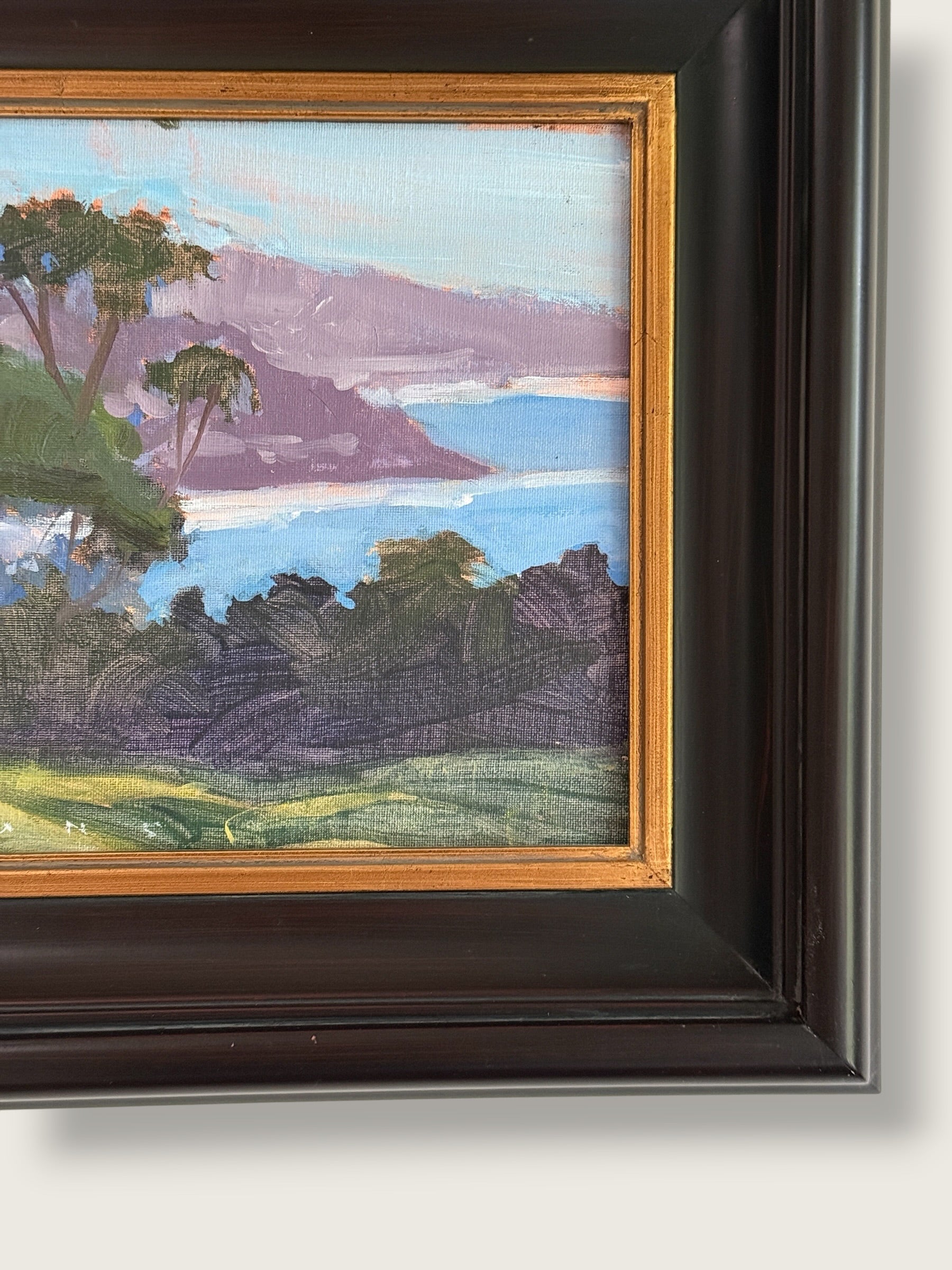 2000s Jeff Yeomans Original Oil Painting | Laguna Beach California Coastal Landscape Impressionist Art