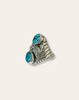 Vintage Navajo 1970’s Sterling Silver and Turquoise Ring Size 9