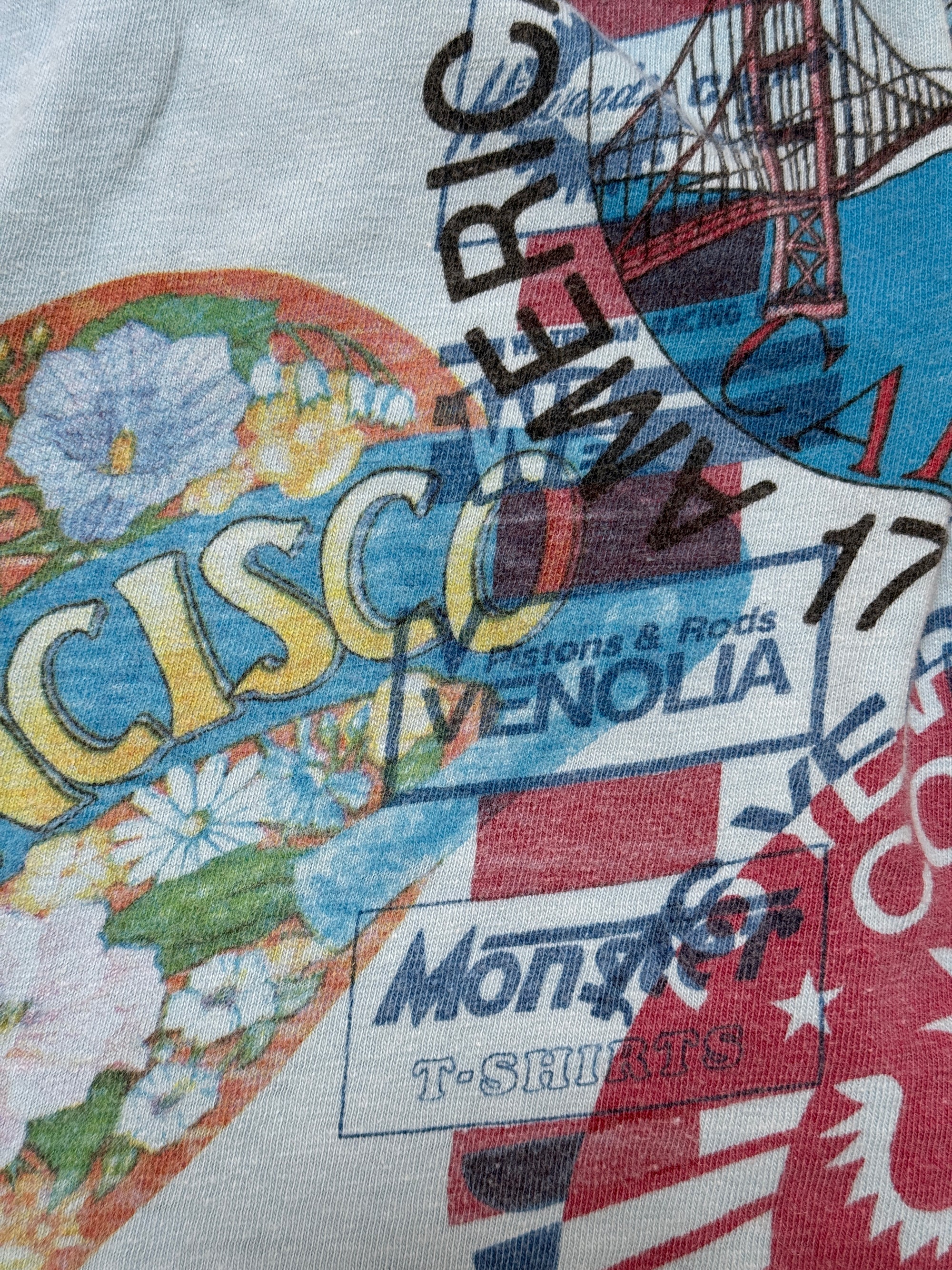 Vintage 1976 Kelley Mouse Studio Test Print T-Shirt | STUD San Francisco Bar | Grateful Dead Graphic Jester and Rose Tee | Rare 1970s Psychedelic Art T-Shirt