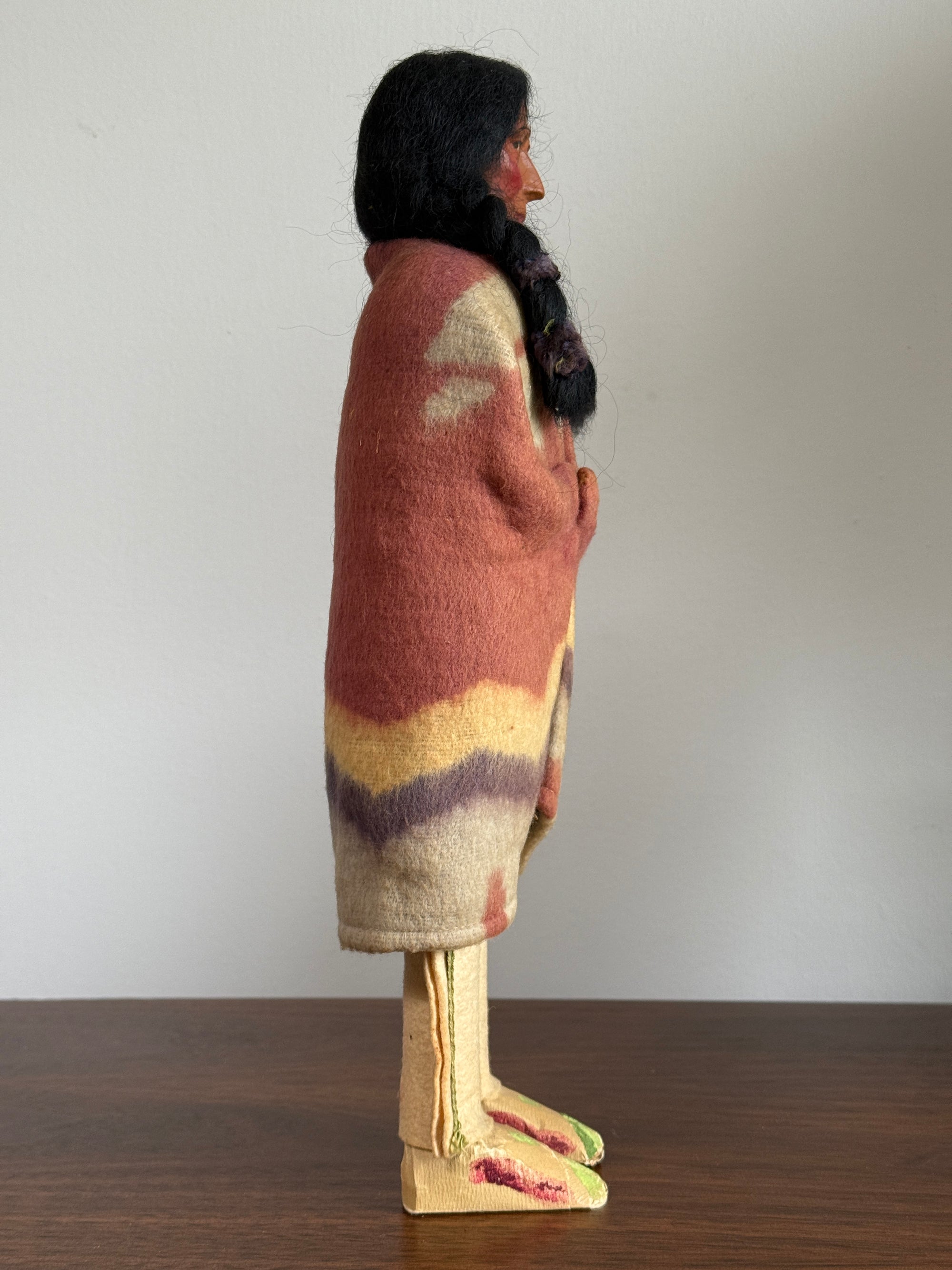 Vintage 1940s Skookum Native American Doll | Handcrafted Black Hills Souvenir Figure