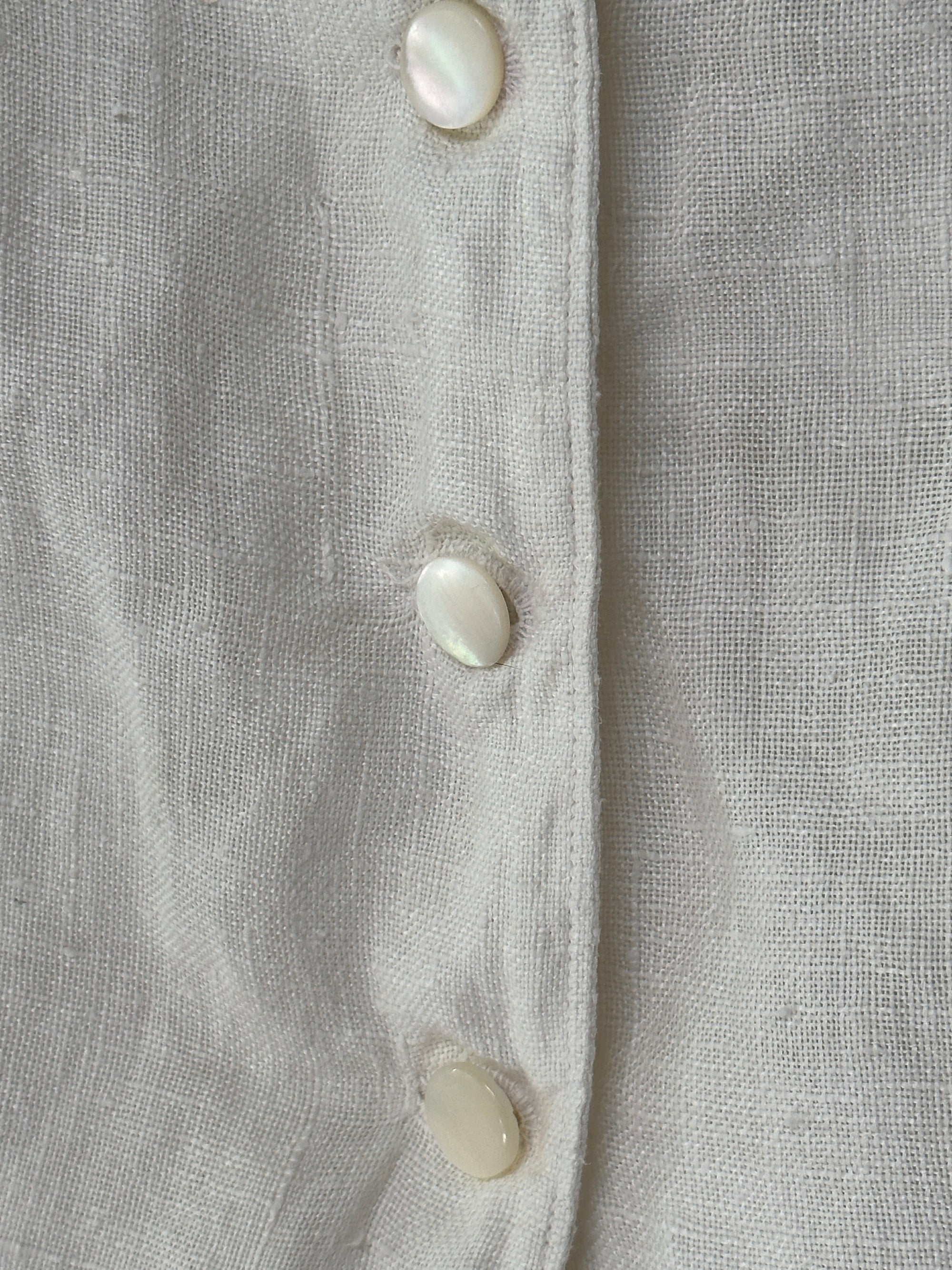 Vintage 1940’s Heavy Linen Embroidered Top