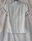 Vintage 1940’s Heavy Linen Embroidered Top