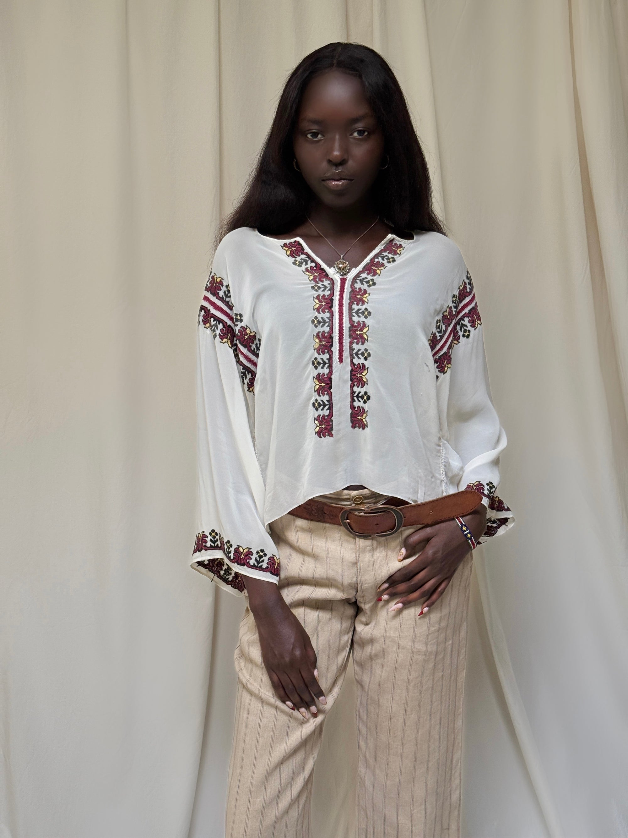 Vintage 1940’s Eastern European Embroidered Blouse