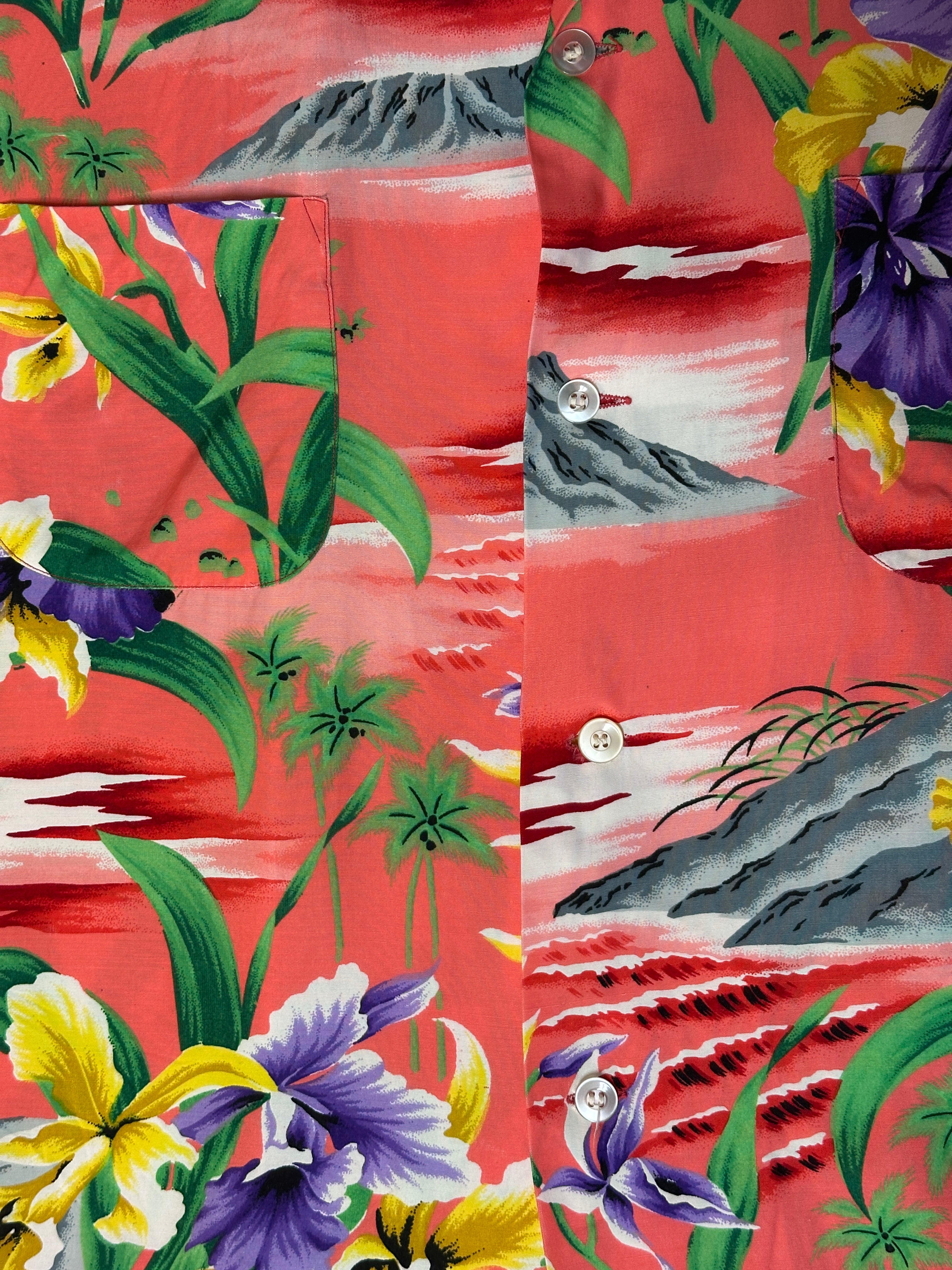 Vintage 1950's Penney's Made In Japan Rayon Hawaiian Shirt