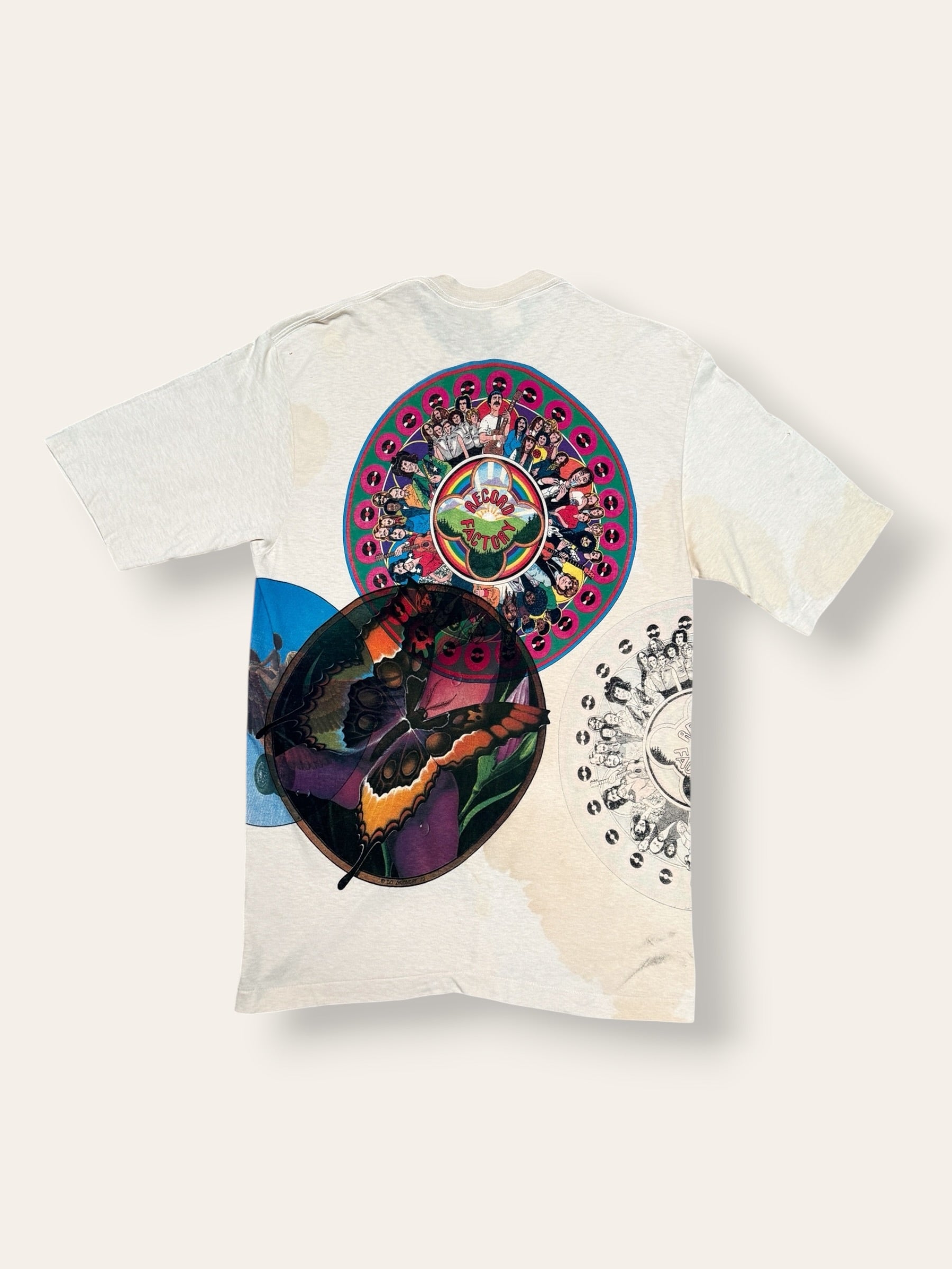 Vintage 1970s Kelley Mouse Studio Test Print T-Shirt | Home Grown Weed | City Lights Bookstore Graphic | Rare 1970s Psychedelic Art T-Shirt
