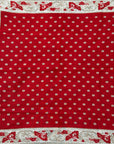 Vintage Early 1900’s Turkey Red Floral Border Bandana