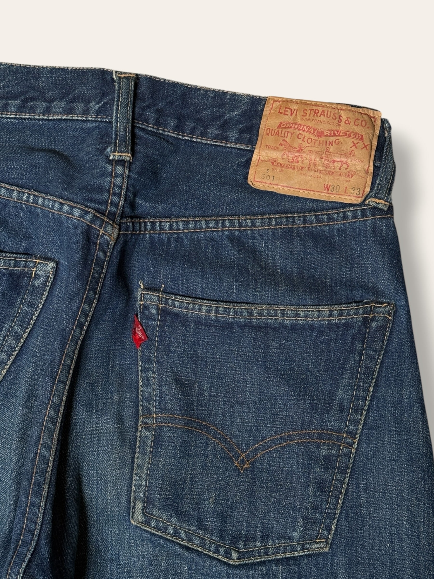 Vintage 1960s Levi’s 501s Big E Hippie Patchwork Denim Jeans | Bell Bottom Folk Art Custom Denim Pants W:26