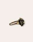 Antique Victorian 9ct Gold Lion Ring | Garnet Eyes & Natural Diamond Accent Ring Size 6.5