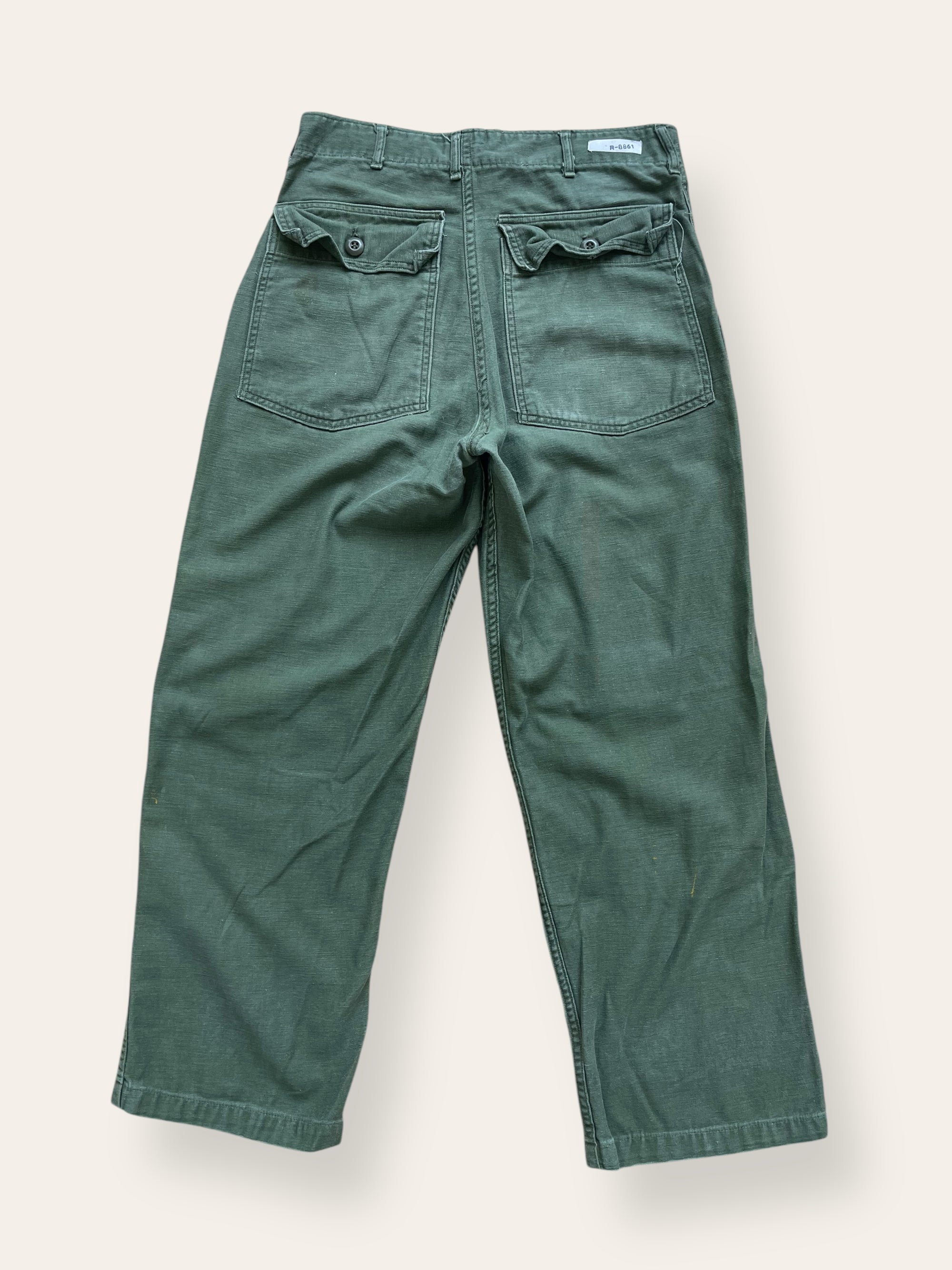 Vintage 1970’s US Army Issue Sateen OG-107 Baker Pants W:32