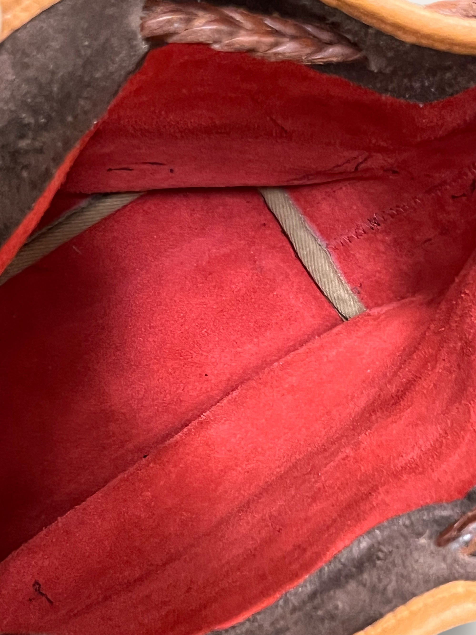 Vintage 1990’s Red Dooney & Bourke Bucket Leather Bag