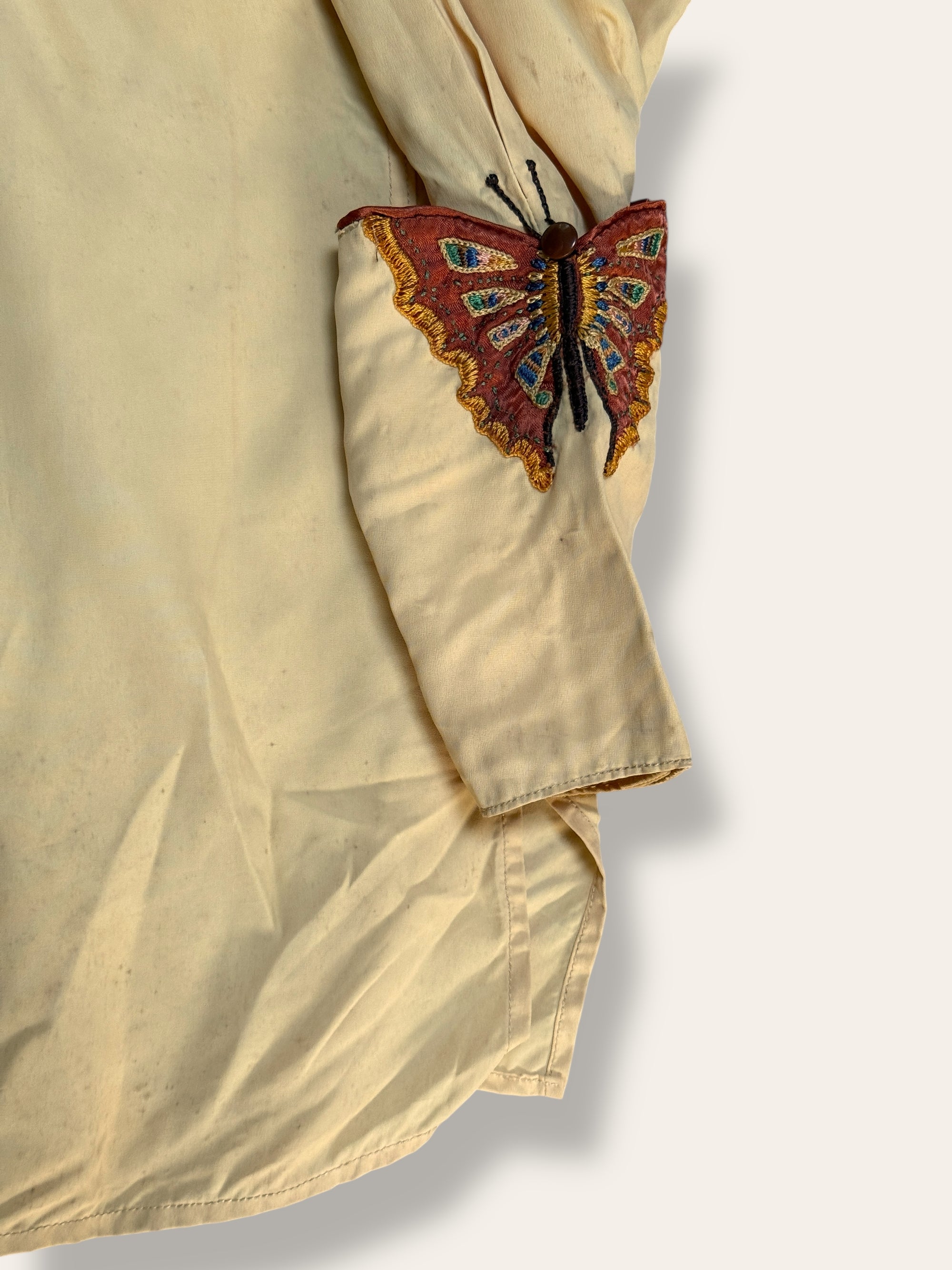 Vintage 1940’s Butterfly Embroidery Western Shirt