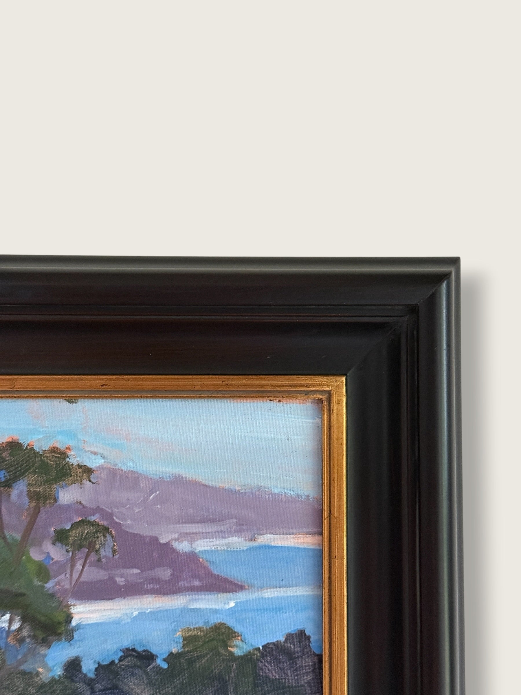 2000s Jeff Yeomans Original Oil Painting | Laguna Beach California Coastal Landscape Impressionist Art