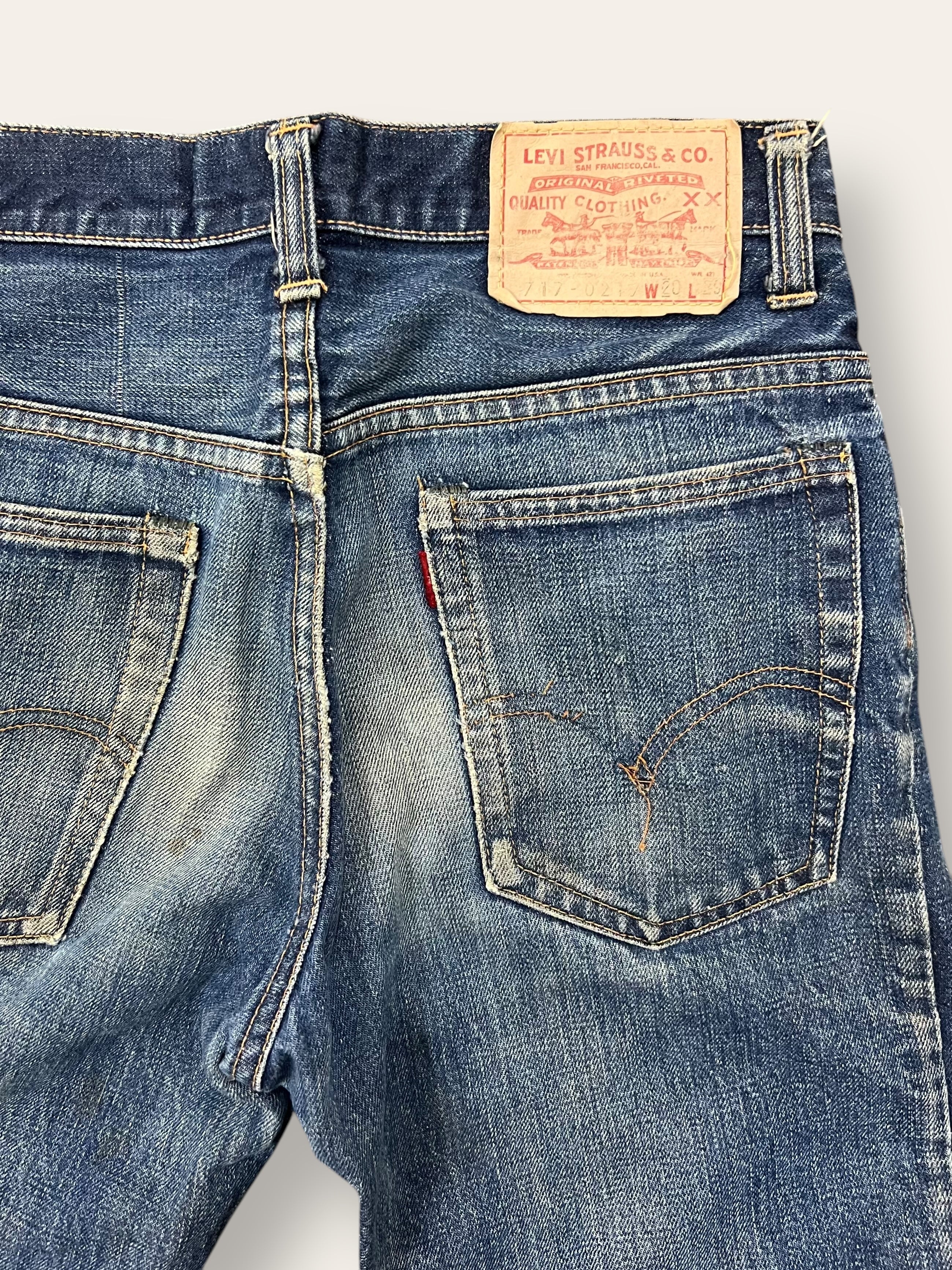 Levi's 66前期 bigE 70s～ Vintage 1960's Levi's 717 Big E Denim W:27 – Afterlife Boutique