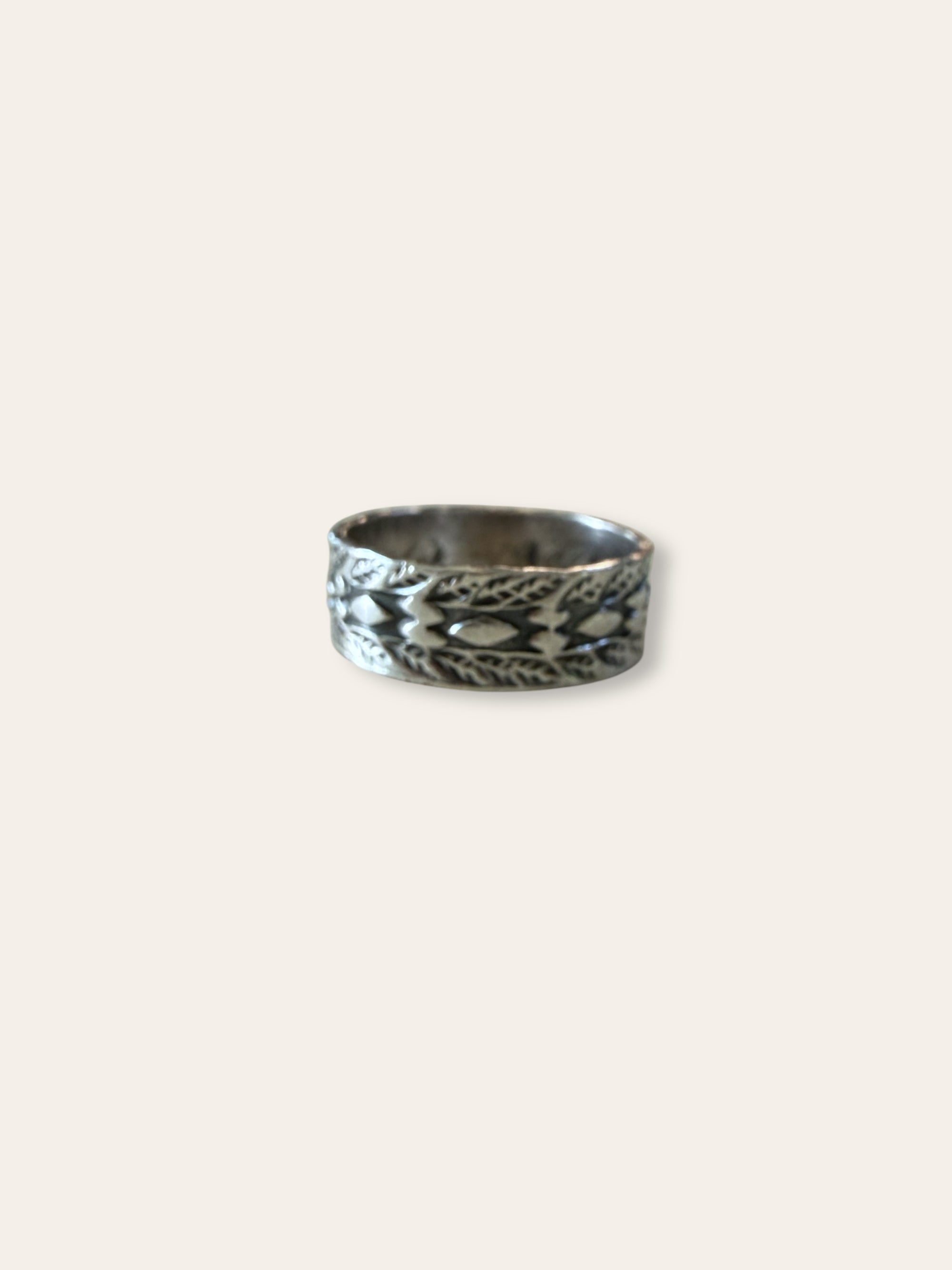 Vintage 1940’s Sterling Silver Cigar Band Ring Size 7.25