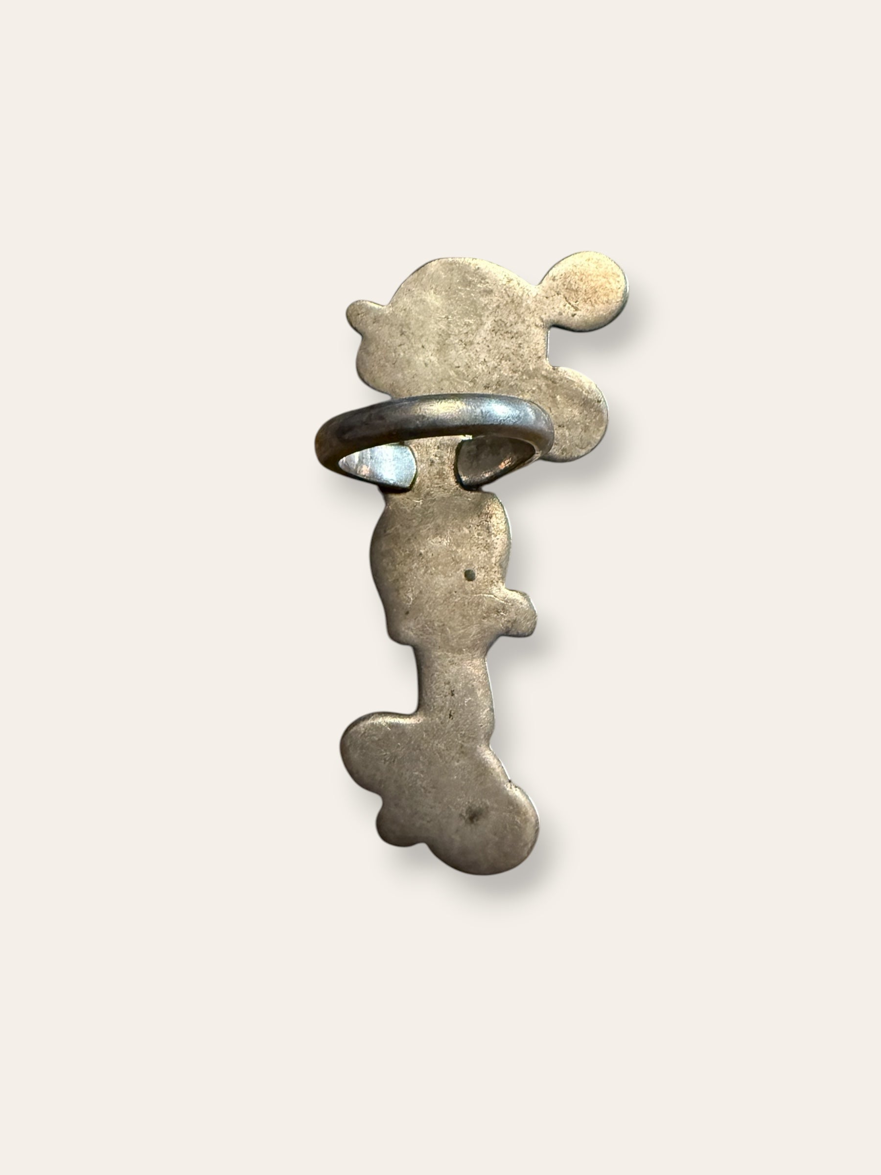 Vintage 1970’s Mickey Mouse Zuni Toons Sterling Silver Inlay Ring Size 6