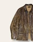 Vintage 1940-50s Windward Horsehide Leather Jacket | Montgomery Ward Brown Belted Back Jacket