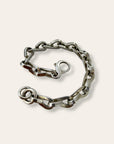 925 Sterling Silver Heavy Artisan Handmade Chain Link Bracelet