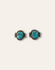 Vintage Turquoise Sterling Silver Post Earrings