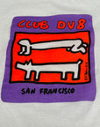Vintage 1980s Keith Haring Club DV8 San Francisco Dog Graphic T-Shirt