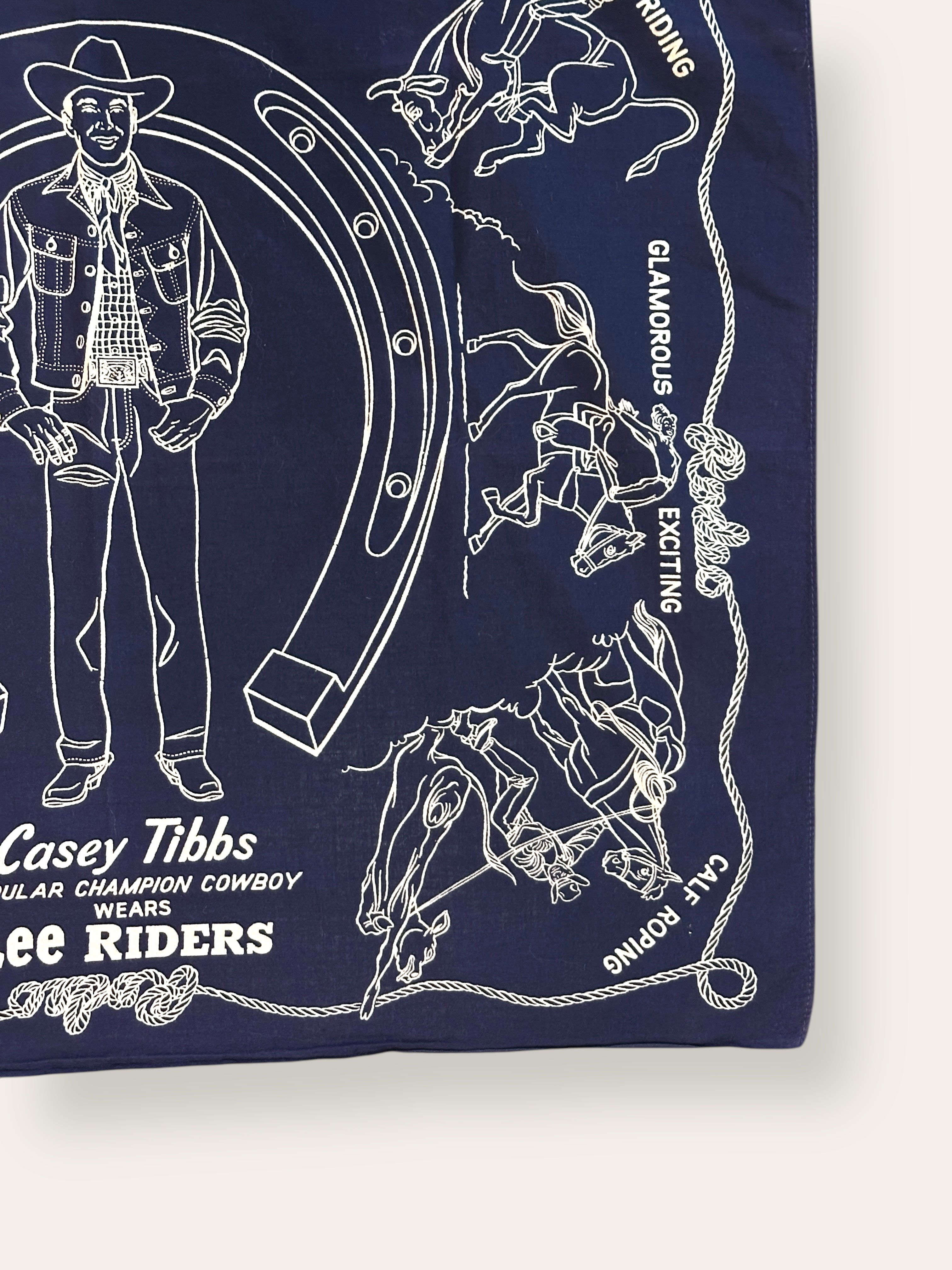 Vintage 1950's LEE Riders Casey Tibbs Rodeo Bandana – Afterlife