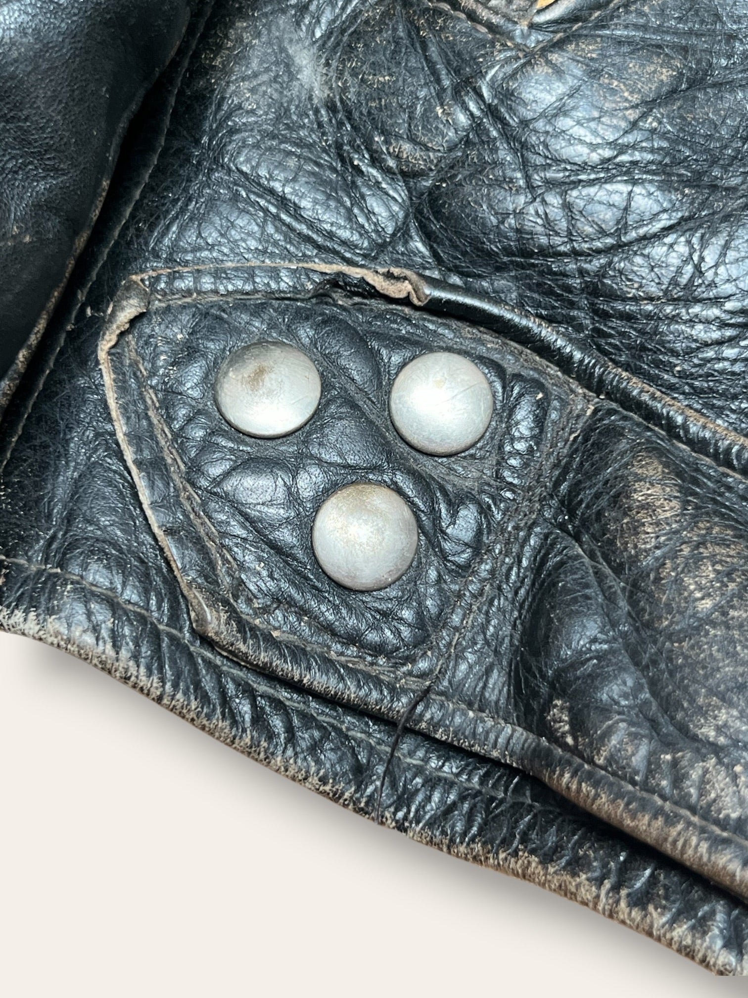 Vintage 1940-50s Hercules 2-Star Steerhide Leather Biker Jacket