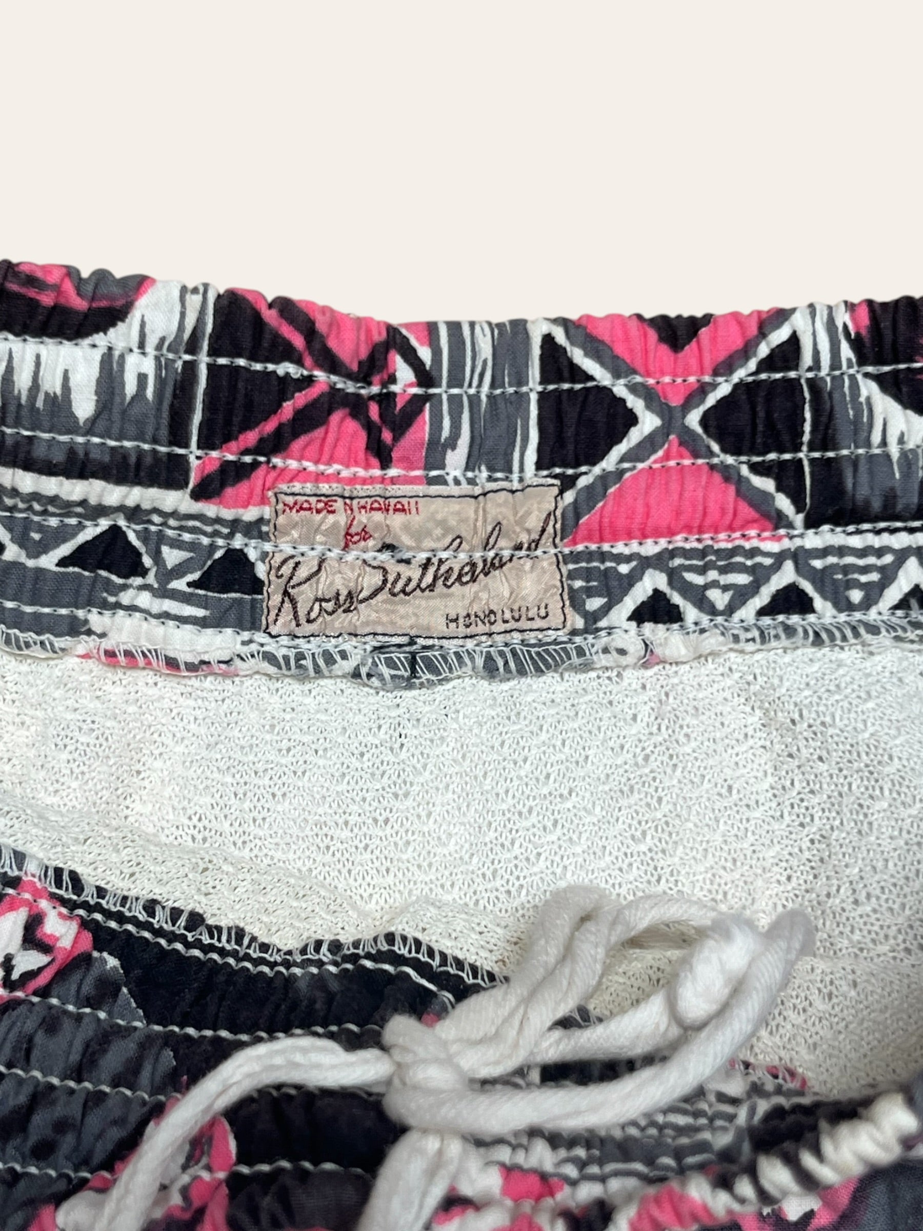 Vintage 1950s Ross Sutherland Hawaiian Shorts | Mid-Century Aloha Shorts