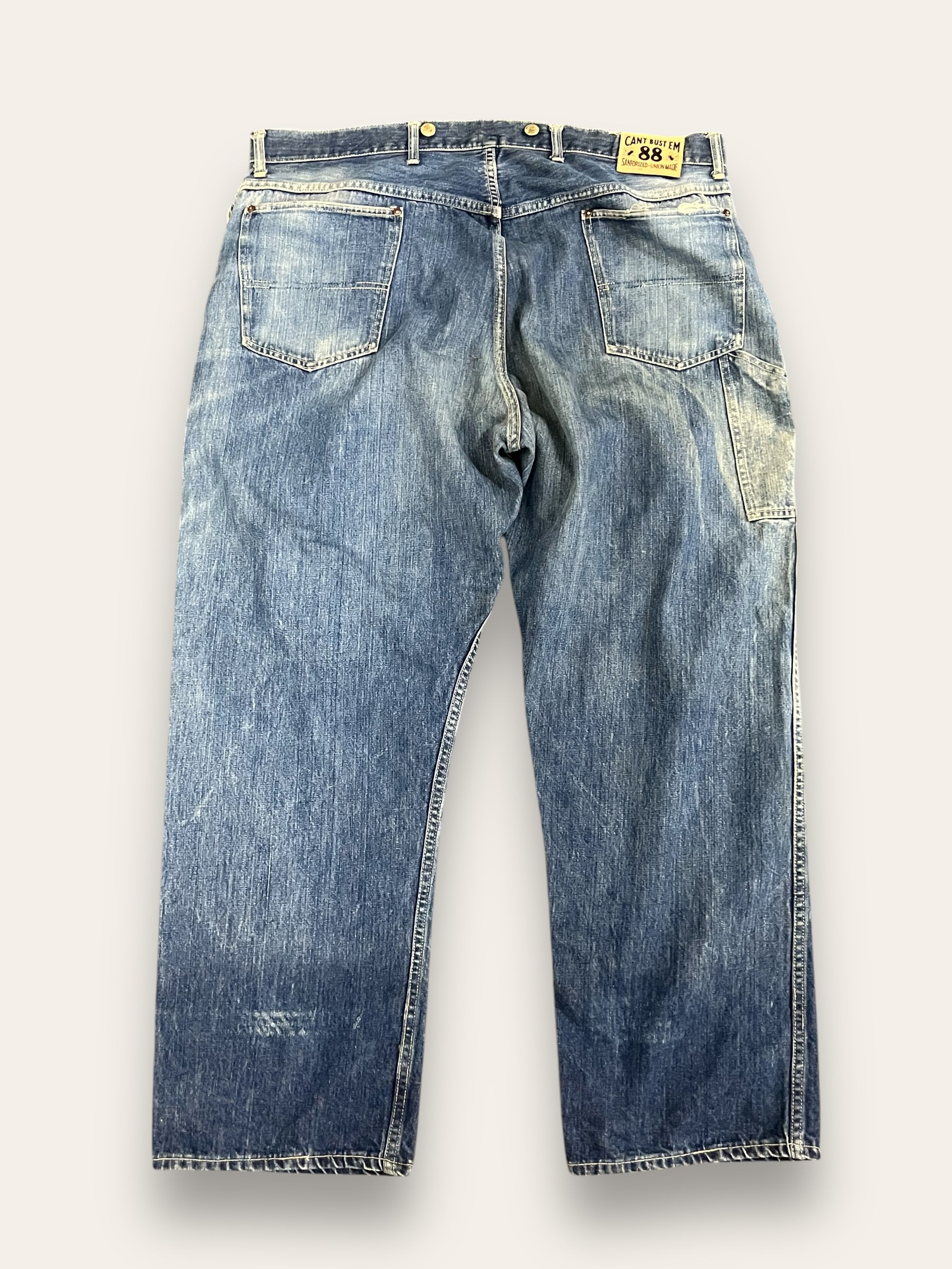 Vintage 1960’s Can’t Bust Em Denim Painted Pants W: 42