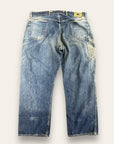 Vintage 1960’s Can’t Bust Em Denim Painted Pants W: 42