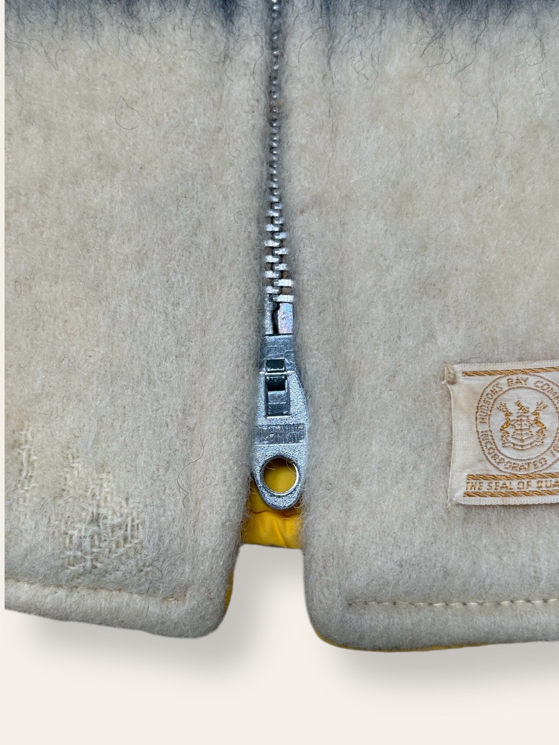 Vintage 1960's Hudson Bay Wool Blanket Reversible Jacket