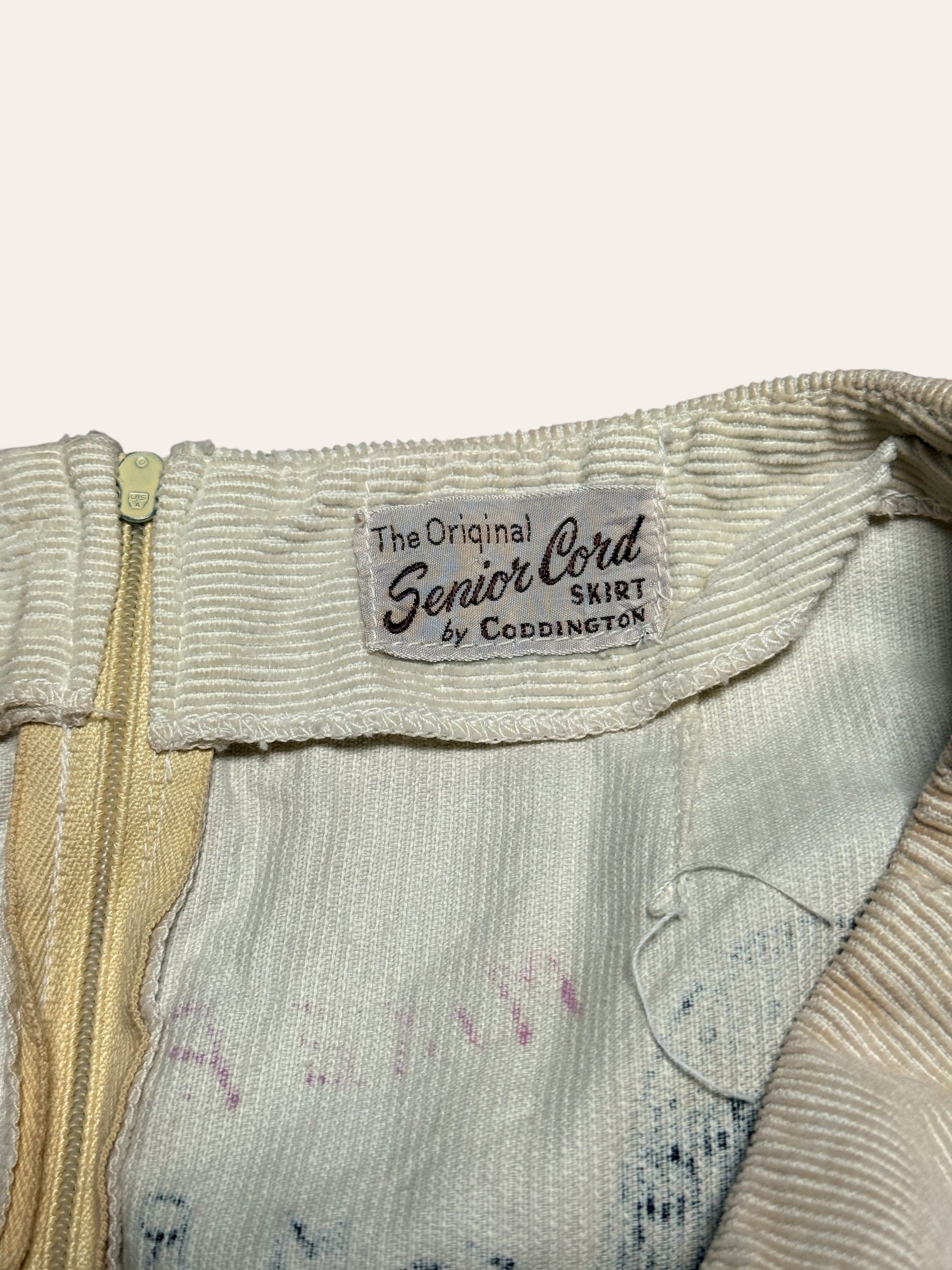 Vintage 1960’s Senior Corduroy Skirt W:25