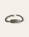 Vintage Sterling Silver WWII Identification Bracelet | Chunky Curb Link | 7” Chain Stamped