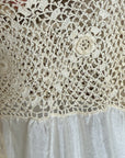 Vintage 1910’s Crochet & Silk Chemise Slip Dress