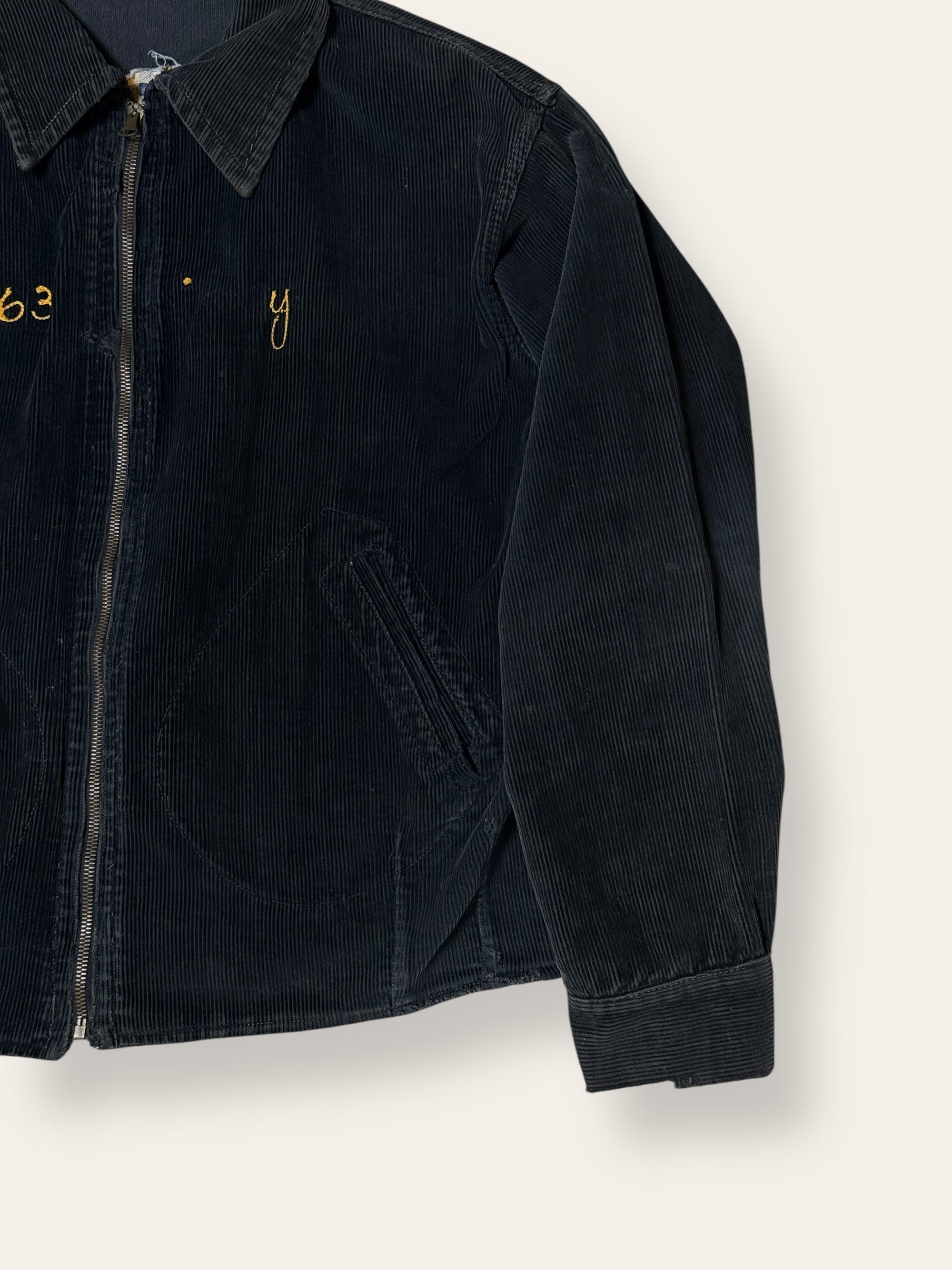Vintage 1963 Corduroy School Sport Chain Stitch Jacket