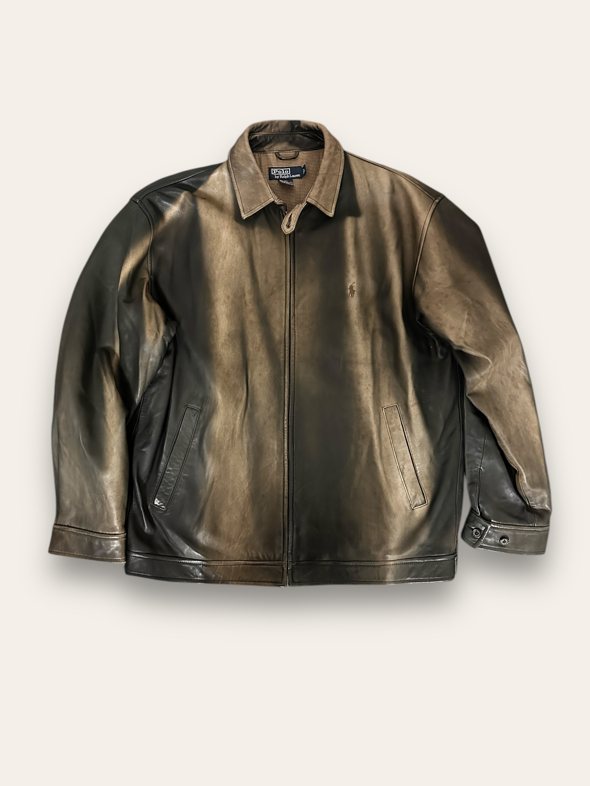 ジャケット・アウター 90's Polo by Ralph Lauren leather jacket Vintage 1990's Sun Faded Ralph Lauren Polo Leather Jacket