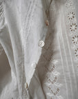 Vintage Edwardian Pleated Eyelet Cotton Bodice