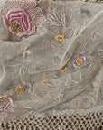 Vintage 1920’s Mesh Silk Embroidered Piano Shawl