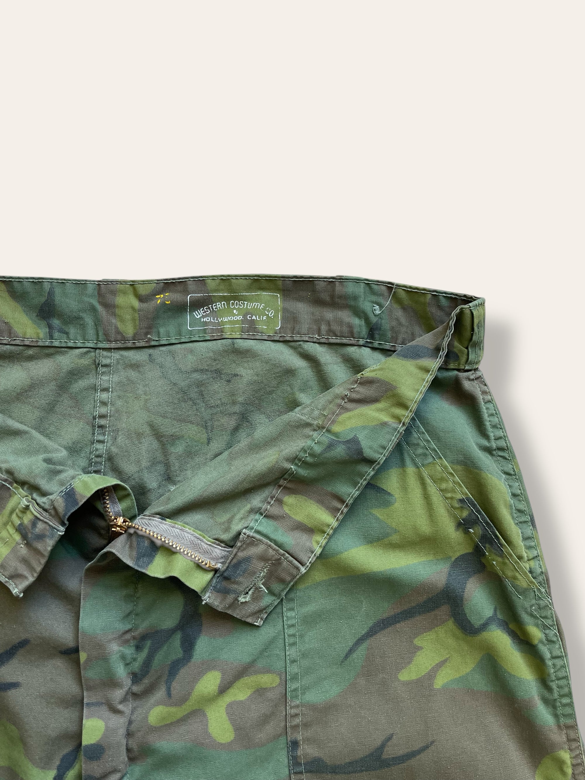 Vintage 1970’s Civilian ERDL Camo Poplin Baker Pants W:36