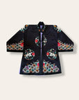 Vintage 1920’s Chinese Silk Jacket | Antique Hand Embroidery Crane Floral Motif Silk