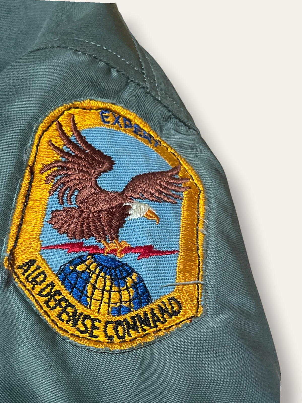 Vintage 1960s USAF MA-1 Bomber Jacket | Skyline Clothing Corp| 1962 Named "Goodwin" w/Patches Sz M | Korean War