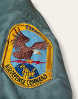 Vintage 1960s USAF MA-1 Bomber Jacket | Skyline Clothing Corp| 1962 Named "Goodwin" w/Patches Sz M | Korean War